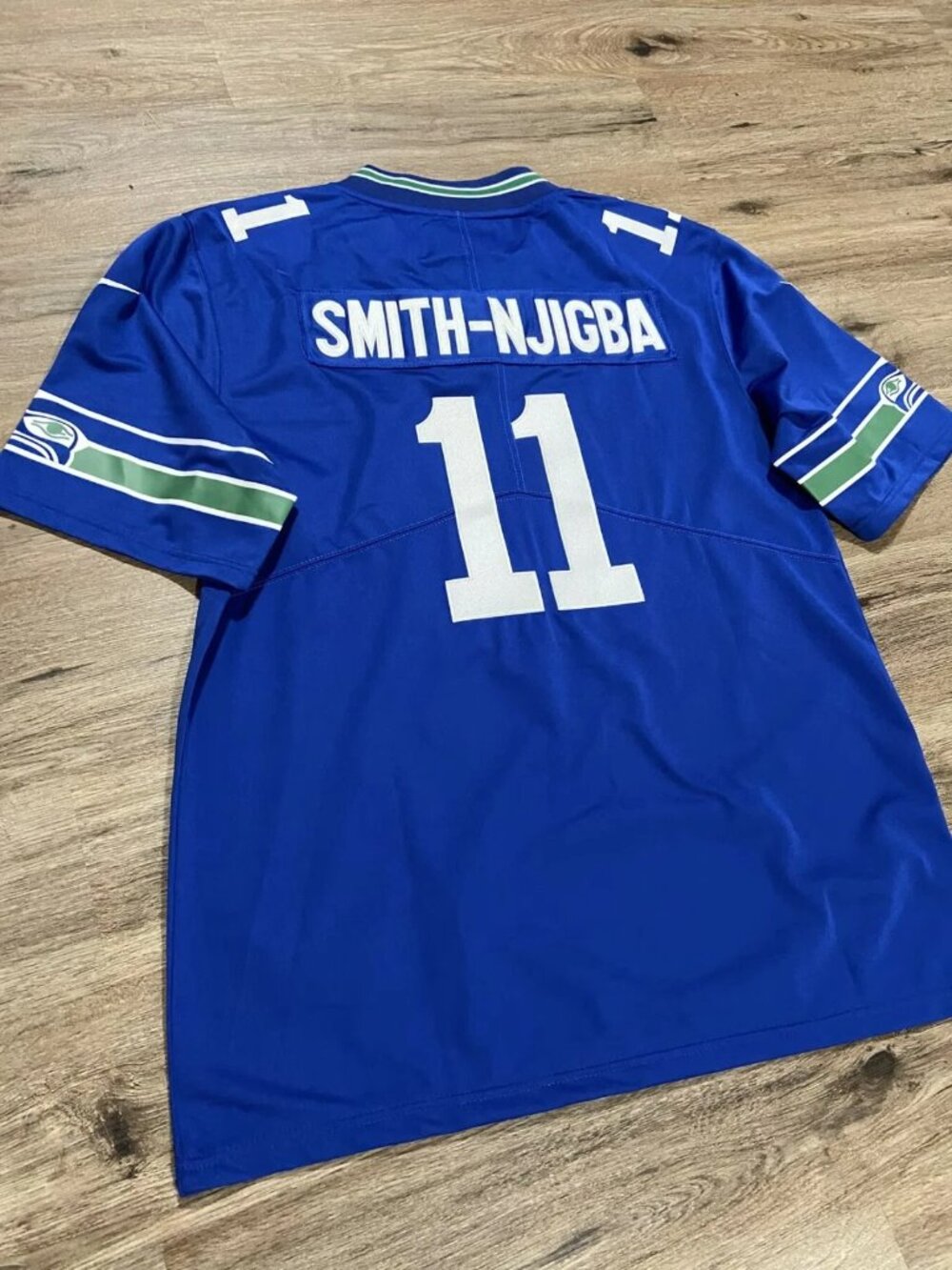 Jaxon Smith-Njigba Stitched Vapor Royal Jersey Blue